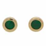 Round Cut 0.31ct Emerald Stud Earrings