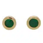 Round Cut 0.31ct Emerald Stud Earrings