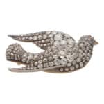 Victorian Old Cut Diamond Bird Brooch