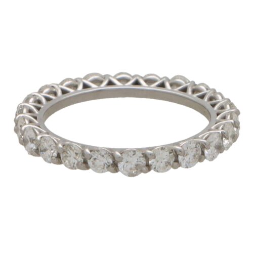 Diamond Full Eternity Ring in White Gold