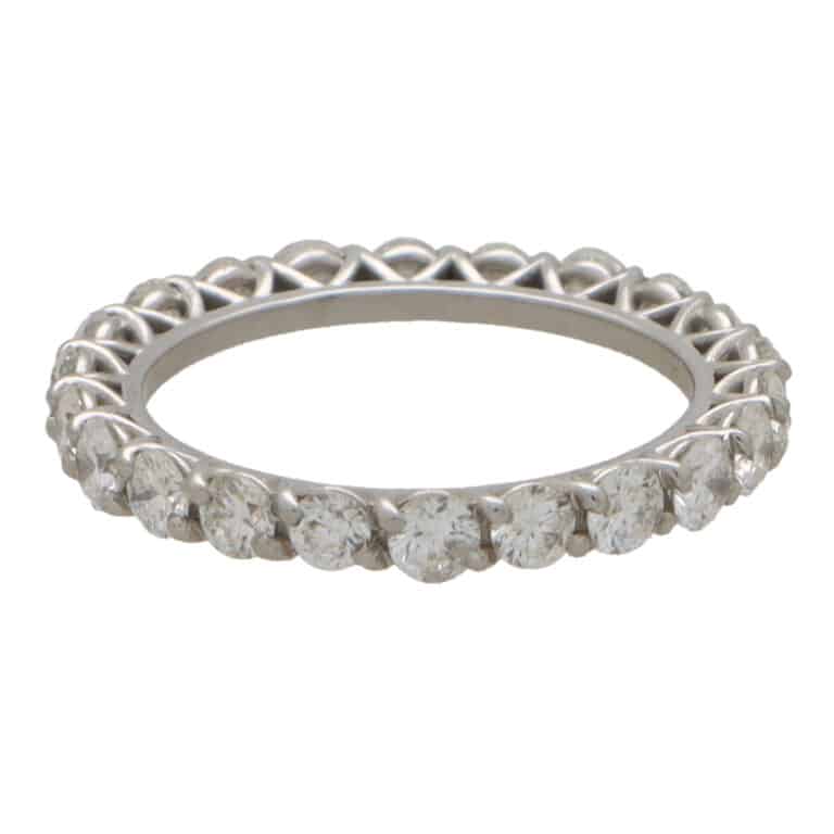 Diamond Full Eternity Ring in White Gold