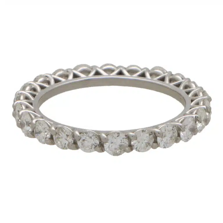 Diamond Full Eternity Ring in White Gold