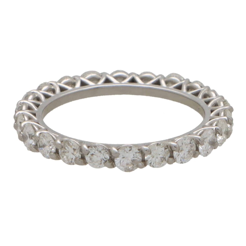 Diamond Full Eternity Ring in White Gold