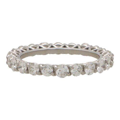 Diamond Full Eternity Ring in White Gold