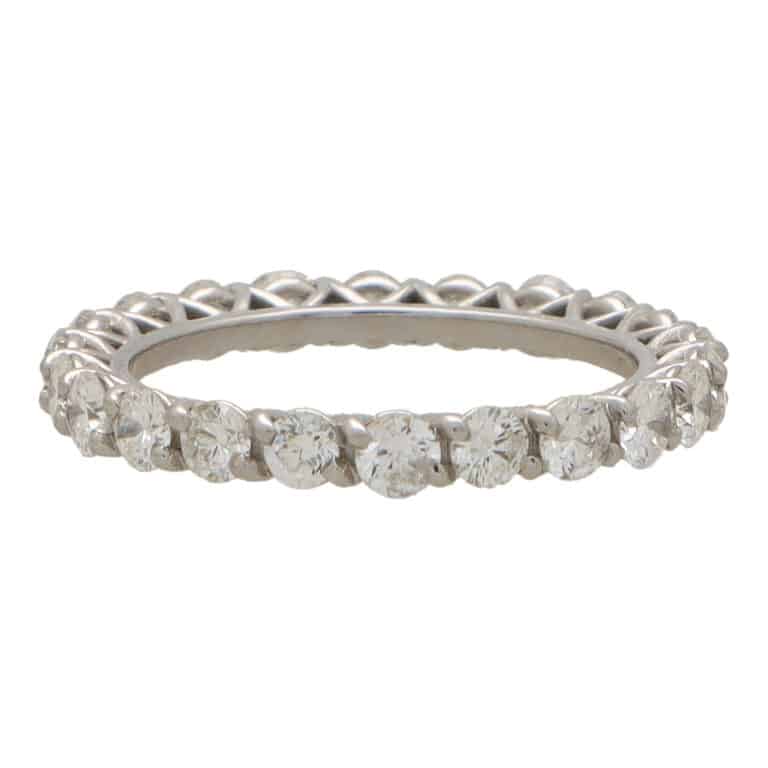 Diamond Full Eternity Ring in White Gold