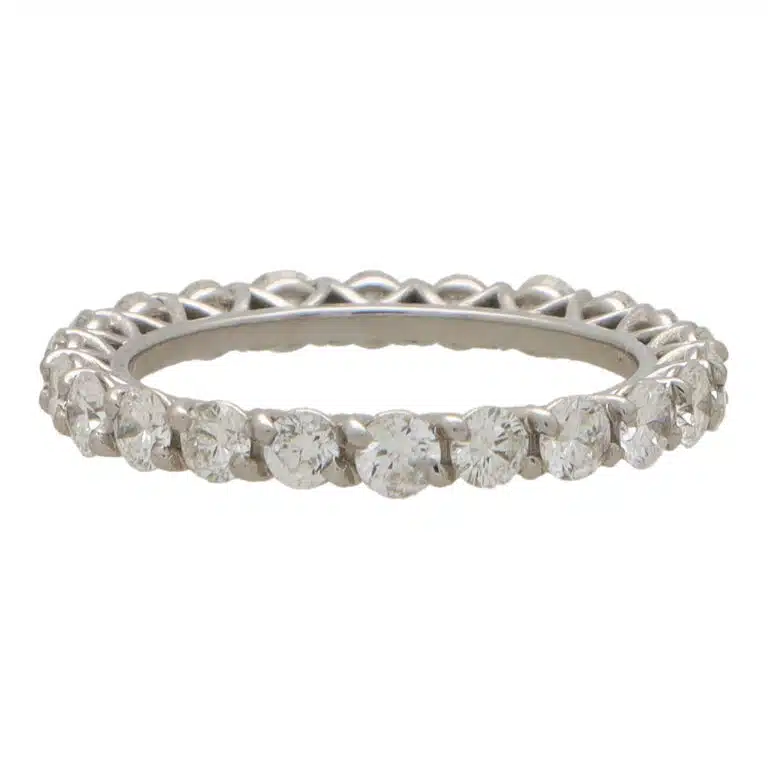 Diamond Full Eternity Ring in White Gold