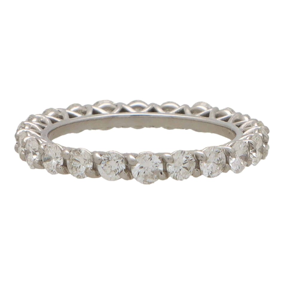 Diamond Full Eternity Ring in White Gold
