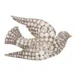 Victorian Old Cut Diamond Bird Brooch