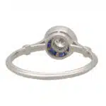 Art Deco Inspired Sapphire and Diamond Target Ring