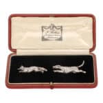 Late Victorian Fox and Hound Diamond Brooches