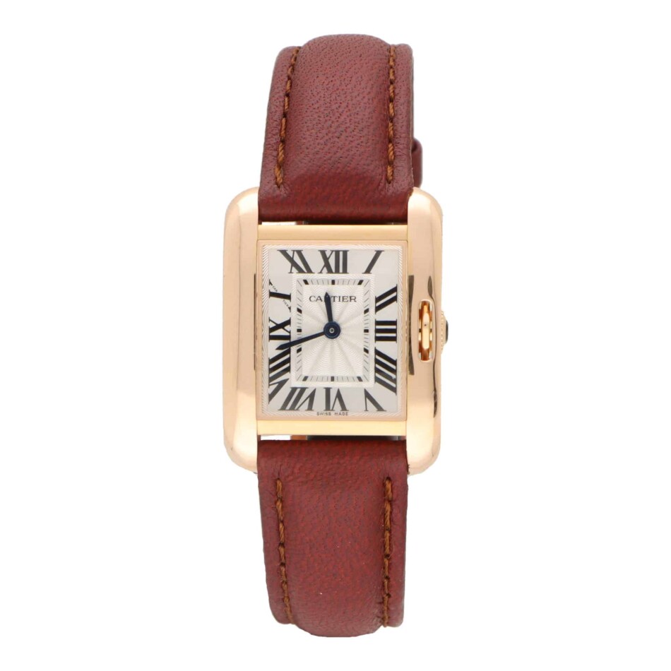 Vintage Cartier Tank Anglaise Rose Gold 23mm Watch