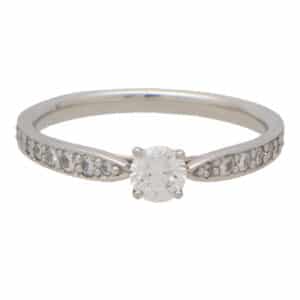 Vintage Tiffany & Co. ‘Harmony’ Round Cut Diamond Ring