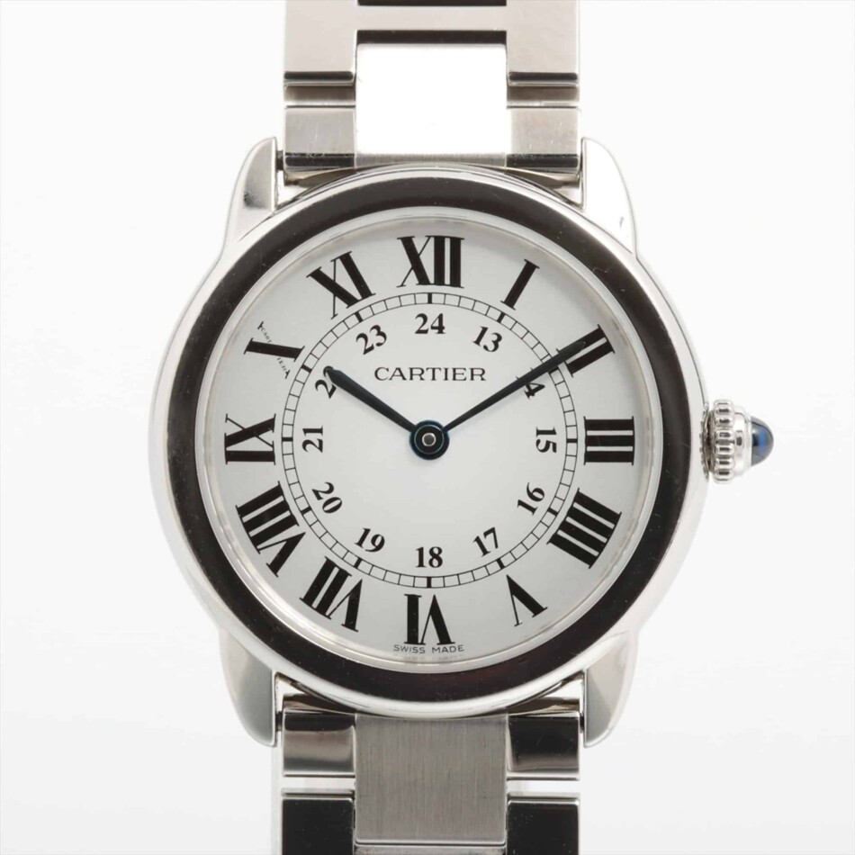 Vintage Cartier Ronde Solo 29-millimetre Steel Watch