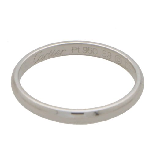 Vintage Cartier '1895' Wedding Band in Platinum size 59