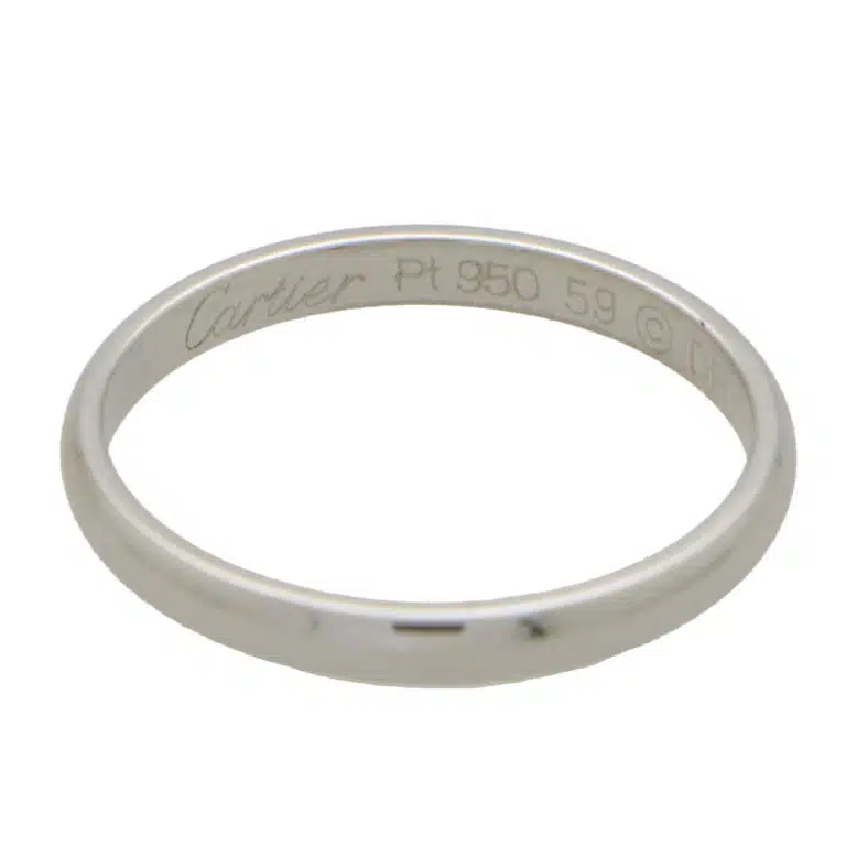 Vintage Cartier '1895' Wedding Band in Platinum size 59
