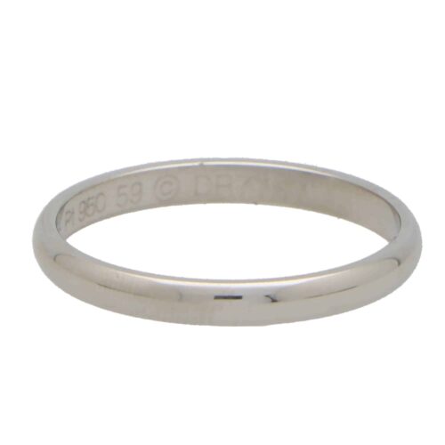 Vintage Cartier '1895' Wedding Band in Platinum size 59