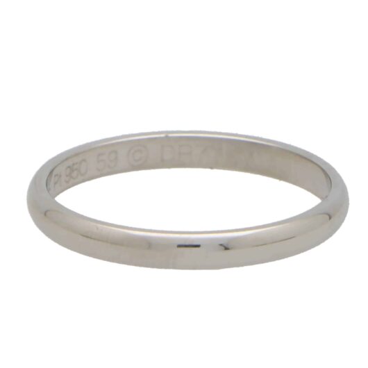 Vintage Cartier '1895' Wedding Band in Platinum size 59