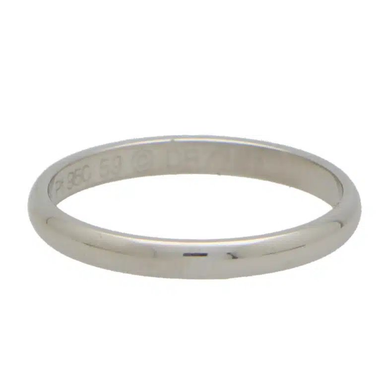 Vintage Cartier '1895' Wedding Band in Platinum size 59