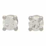 Vintage Tiffany & Co. Diamond Solitaire Earrings