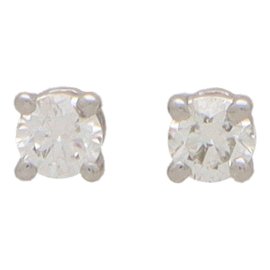 Vintage Tiffany & Co. Diamond Solitaire Earrings