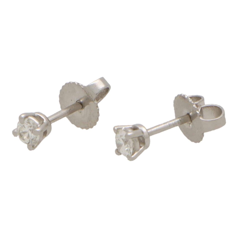 Vintage Tiffany & Co. Diamond Solitaire Earrings