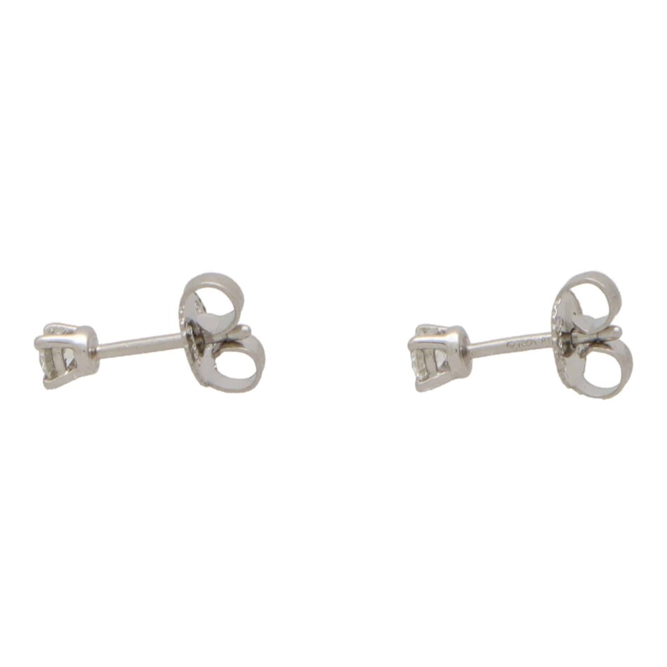 Vintage Tiffany & Co. Diamond Solitaire Earrings