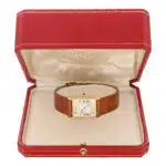 Vintage 1990's Yellow Gold Cartier Tank Louis Wristwatch