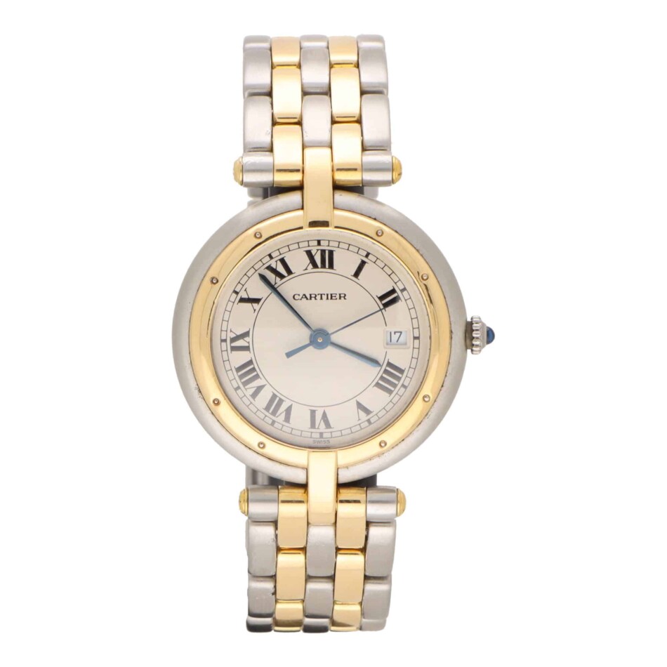 Vintage Cartier Panthere Vendom Steel and Gold Watch