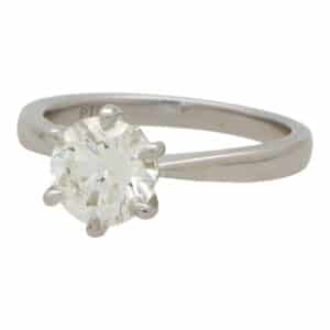 Contemporary GIA Certified 1.54ct Diamond Solitaire Ring