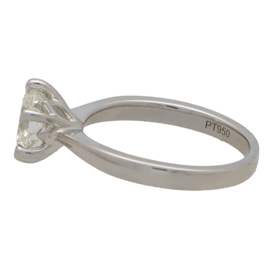 Contemporary GIA Certified 1.54ct Diamond Solitaire Ring