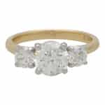GIA Certified Diamond Three Stone Ring