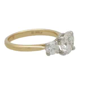 GIA Certified Diamond Three Stone Ring