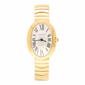 Vintage 2009 Cartier Baignoire Soild Yellow Gold Watch