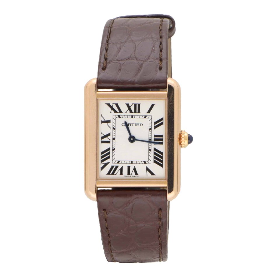 Vintage Cartier Tank Solo 3168 Watch in Rose Gold