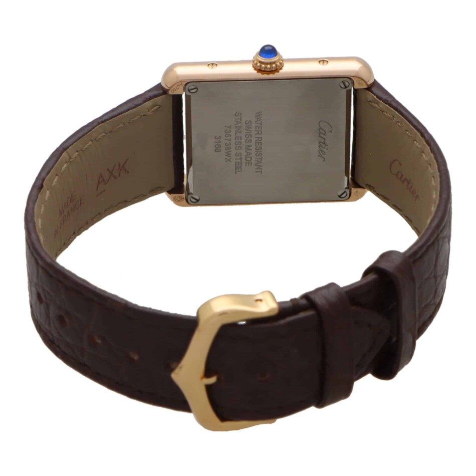 Vintage Cartier Tank Solo 3168 Watch in Rose Gold