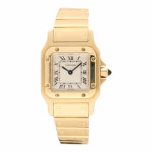 Vintage 24mm Cartier Santos Watch in 18k Yellow Gold