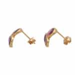 Vintage Pink and Purple Quartz Bubble Earrings
