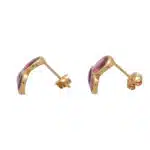 Vintage Pink and Purple Quartz Bubble Earrings