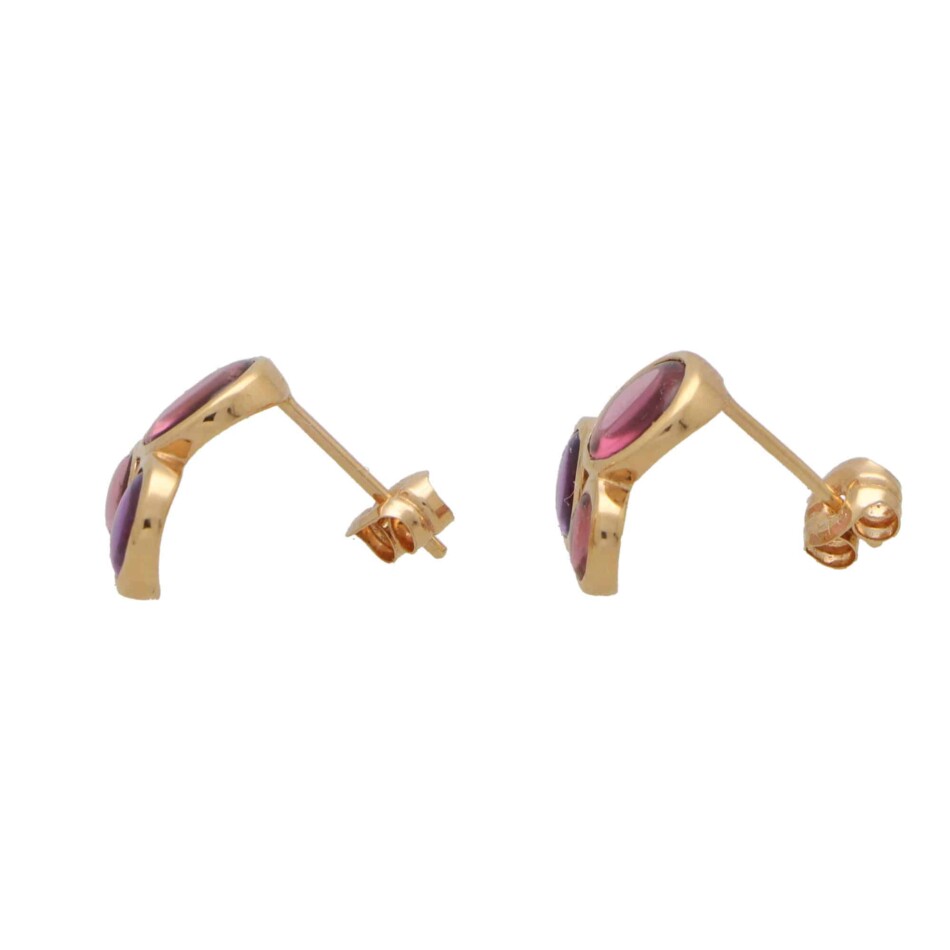 Vintage Pink and Purple Quartz Bubble Earrings