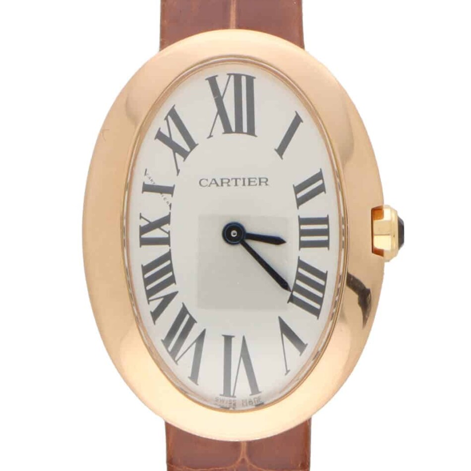 Vintage 3064 Cartier Baignoire Rose Gold Watch, Small Model