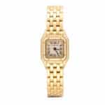 Vintage Cartier Yellow Gold Panthere Mini with Diamonds Watch