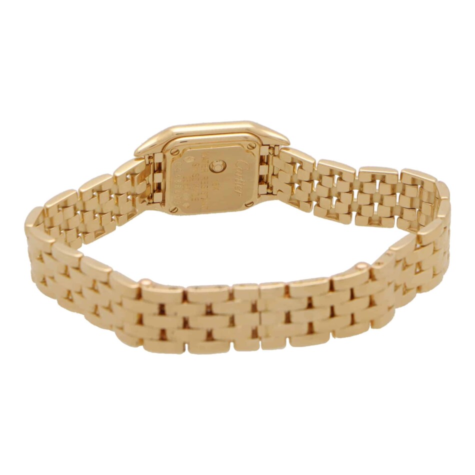 Vintage Cartier Yellow Gold Panthere Mini with Diamonds Watch