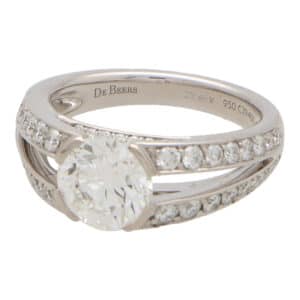 Vintage De Beers GIA Certified 'Anabel' Diamond Ring