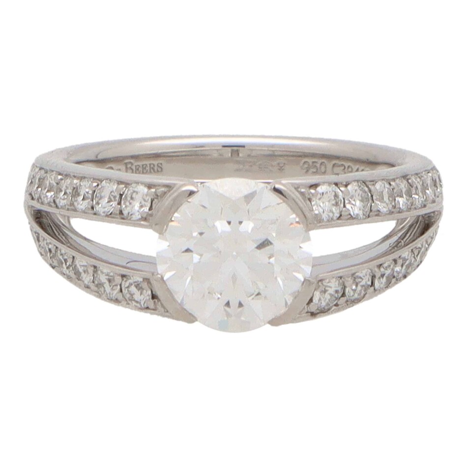 Vintage De Beers GIA Certified 'Anabel' Diamond Ring