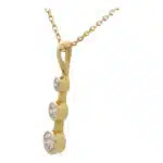 Vintage Graduating Diamond Pendant Necklace