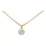 Vintage Asprey Diamond Solitaire Necklace