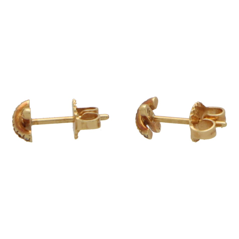 Vintage Tiffany & Co. Diamond Cross Stitch Stud Earrings