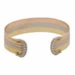 Vintage Cartier Diamond Double C Torque Bangle