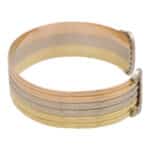 Vintage Cartier Diamond Double C Torque Bangle