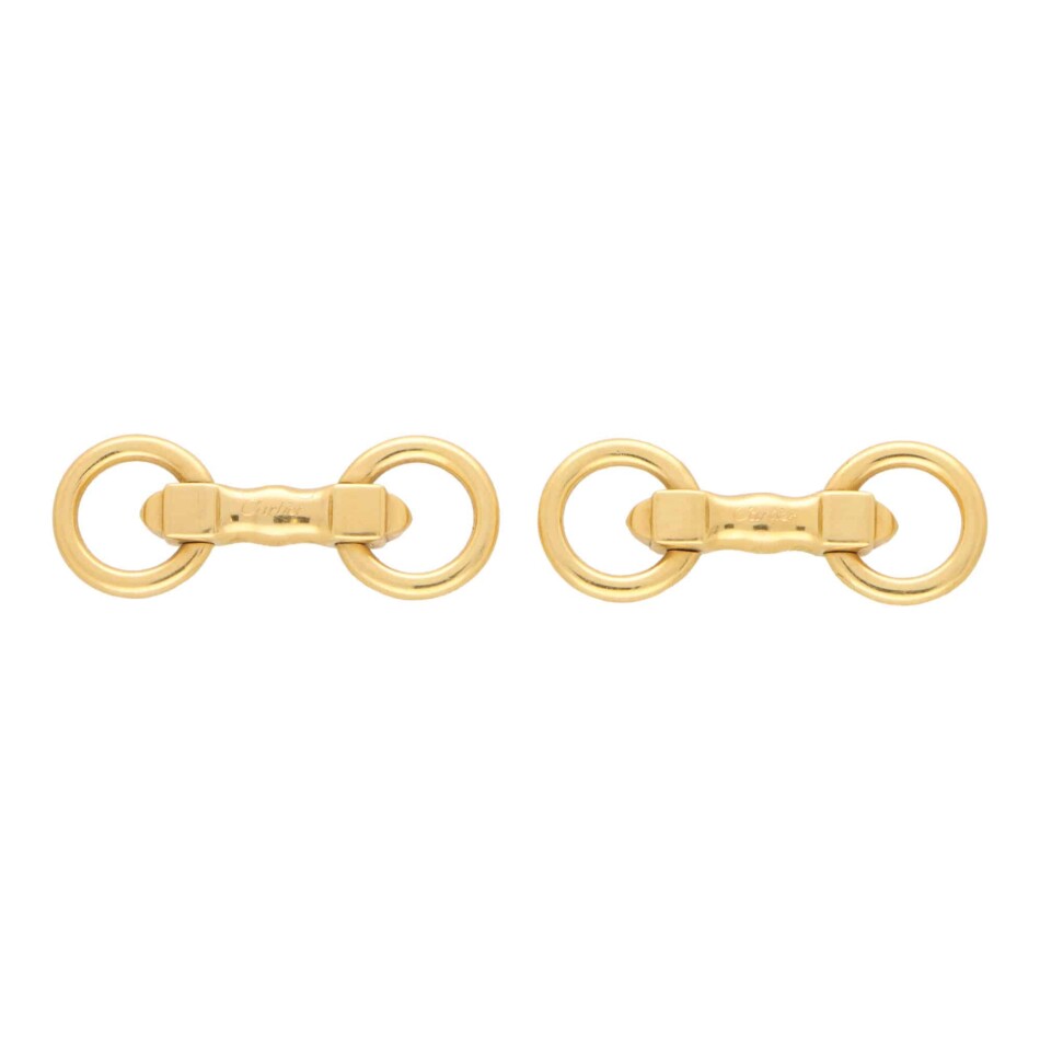 Vintage Cartier Round Snaffle Bar Cufflinks